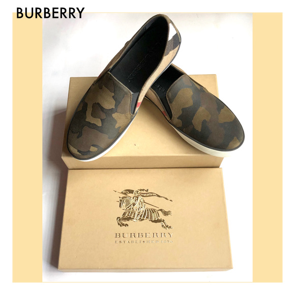 SOLD! Burberry Gauden Camouflage Slip-on Sneakers - Picture 2 of 8